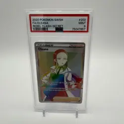 2020 POKEMON SWORD & SHIELD REBEL CLASH SECRET #202 FULL ART/OLEANA PSA 9 - Image 1