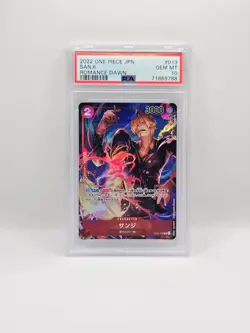 PSA 10 Gem Mint Sanji Alternate One Piece TCG: Romance Dawn OP01-Art Japanese - Image 1