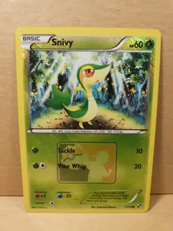 Pokemon Promo Card : Snivy 1/114 (Pokesball / Crosshatch)(BW Base Set) - Image 1