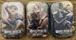 One Piece Card Game Vol.2 Mini Tin Set (3 Artwork Tins) - Brand New / Sealed - Image 1