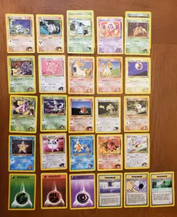 Lot Of 28 Vintage Gym Challenge Pokemon Cards Common Uncommon LP - Image 1