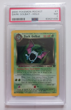 PSA 7 Dark Golbat Pokemon Card Holo WOTC 7/82 Team Rocket Set Rare Vintage NM - Image 1