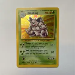 Pokemon Nidoking 11/102 Base Set Holo Rare 90 HP 1999 Wizards English TCG Card - Image 1