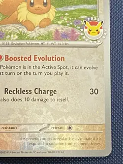 Eevee - (Pokemon Day 2025) (Reverse Cosmos Holo) 074/131 Miscellaneous Cards... - Image 4
