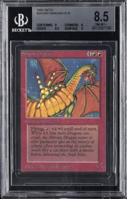 1993 MAGIC: THE GATHERING BETA SHIVAN DRAGON BGS 8.5 - Image 1