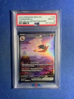 2023 POKEMON MEW EN-151 SPECIAL ILLUSTRATION RARE #199 CHARIZARD EX PSA 8 - Image 1