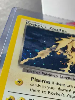 Pokemon TCG Rocket's Zapdos 15/132 Gym Challenge Holo partial Swirl LP Ungraded - Image 4
