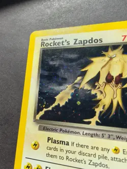 Pokemon TCG Rocket's Zapdos 15/132 Gym Challenge Holo partial Swirl LP Ungraded - Image 5