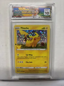 2021 Pokemon Celebrations Pikachu Holo Promo #swsh039 HGC 10 (sb6) - Image 1
