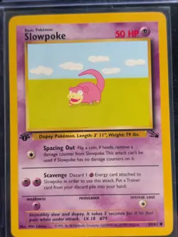 Slowpoke Firdt Edition LP Pokemon 55/62 Fossil Regular - Image 1