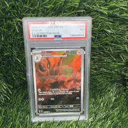 2023 POKEMON OBF EN-OBSIDIAN FLAMES ILLUSTRATION RARE #205 SCIZOR PSA 7 - Image 1