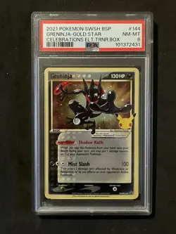 PSA 8 Greninja Gold Star SWSH144 Pokemon Celebrations ETB Promo NM-MT - Image 3