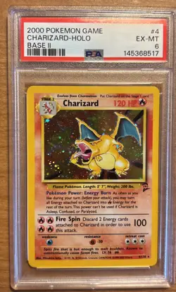 1999 POKEMON BASE SET #4 CHARIZARD HOLO PSA 6 EX-MT - Image 1