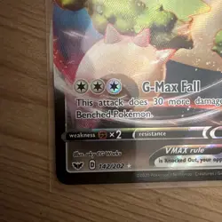 Pokemon TCG Snorlax VMAX 142/202 Base Set Ultra Rare Near Mint Condition - Image 5