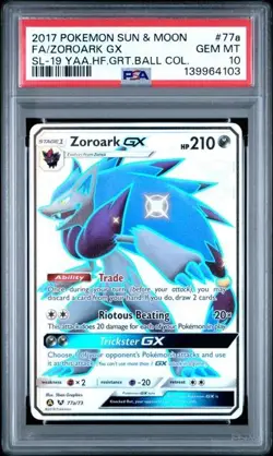 PSA 10 Zoroark GX #77a - Pokemon Hidden Fates Shiny Promo - Pokemon TCG GEM MINT - Image 1