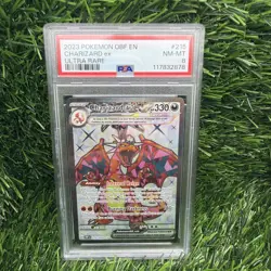 CHARIZARD EX 2023 POKEMON OBSIDIAN FLAMES ULTRA RARE 215/197 PSA 8 - Image 1