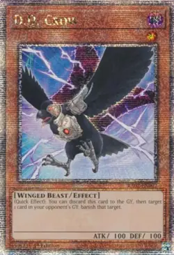 Yugioh! D.D. Crow - RA02-EN002 - Quarter Century Secret Rare - 1st Edition Near - Image 1