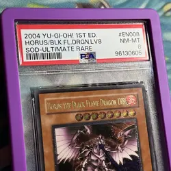 PSA 8 Horus the Black Flame Dragon LV8 SOD-EN008 Ultimate Rare 1st Editio Yugioh - Image 5