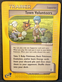 Pokemon Card - Town Volunteers Aquapolis 136/147 Uncommon - LP+ - Image 1