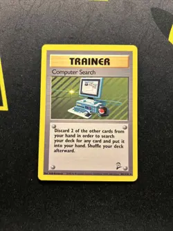 Computer Search 101/130 LP -Vintage Rare Pokemon Card- Base Set 2 (7q1) - Image 1
