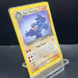 Pokemon Dark Machamp Holo Card 10/82 Team Rocket Series, WOTC LP - Image 2