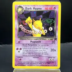 Pokemon Card Dark Hypno 9/82 Holo Team Rocket Vintage Rare WOTC LP 2000 - Image 1