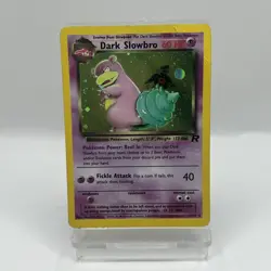 Pokemon Card Dark Slowbro 12/82 Holo Rare Team Rocket Set WOTC Played CREASED - Image 1