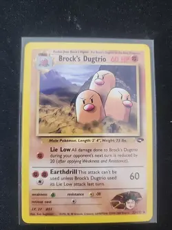 Pokemon Card Brock's Dugtrio 22/132 Gym Challenge Rare - Image 1
