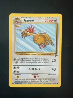 Pokemon Fearow Vintage Card Base Set 2 #41/130 WotC 1999 - Image 1