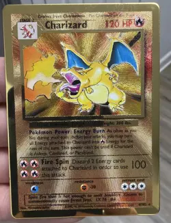 Pokemon TCG Charizard Gold Metal Celebrations Promo Holo Card 004/102 120HP - Image 3