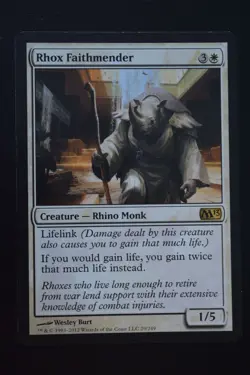 Magic The Gathering MTG RHOX FAITHMENDER Magic 2013 LP Lightly Played - Image 1