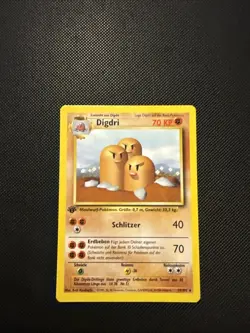 Pokemon TCG Dugtrio (Digdri) Base Set 19/102 1st Edition Rare GERMAN - Image 1