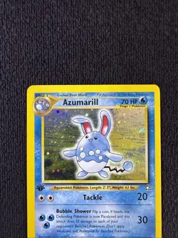 Azumarill 2/111 Holo Rare – Neo Genesis 1st Edition WOTC Pokemon - Image 2