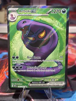 Pokemon 2023 Scarlet & Violet 151 Arbok Ex 185/165 Ultra Rare Full Art Near Mint - Image 1