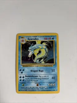Pokemon Base Set Gyarados Holo – Lightly Played LP – Original Vintage 6/102 WOTC - Image 1