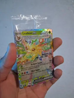 Pokemon Prismatic Evolutions Leafeon ex 006/131 Surprise Box Stamped Sealed - Image 2