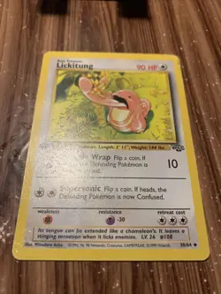 #38/64 Lickitung 1st Edition HP Vintage Pokemon Tcg Jungle 1995 - Image 2