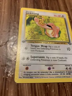#38/64 Lickitung 1st Edition HP Vintage Pokemon Tcg Jungle 1995 - Image 3