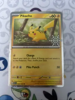 Pikachu Stamped 2025 Pokemon Holiday Calendar #25/165 Near Mint - Image 1
