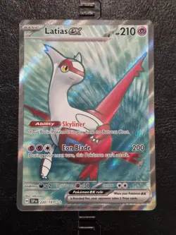 Pokemon TCG Latias ex Ultra Rare SV08: Surging Sparks 220/191 NM - Image 1