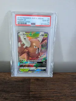 2019 POKEMON SUN & MOON HIDDEN FATES #6 PINSIR GX PSA 10 - Image 1