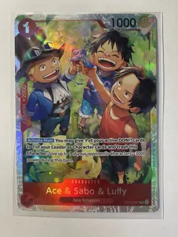 One Piece Cards- Charlotte Pudding, Jewelry Bonney, Ace & Sabo & Luffy - Image 4