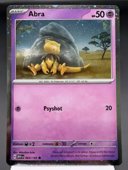 Abra 063/165 - Cosmos Holo Promo - 151 Pokemon Card MINT - Image 1