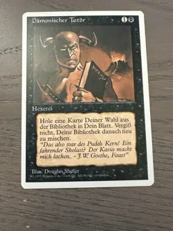 Damonischer Tutor (“Demonic Tutor”) German Revised Magic: The Gathering Card FWB - Image 1