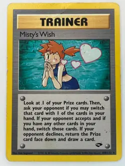 Misty's Wish- 108/132 - Pokemon Gym Challenge Unlimited Rare Card WOTC MP - Image 1