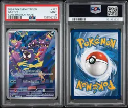 Pokemon Gastly Holo Illustration Rare Card 177/162 SV05: Temporal Forces PSA 9 - Image 2
