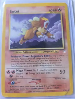 Entei Pokemon TCG Neo Revelation 17/64 Non-Holo Rare Card - Image 1