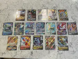 Full Art Pokemon Card Lot of 19 With Shining Legends Cases NM/M - Image 1