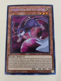 Yugioh Advanced Crystal Beast 7 Cards Sapphire Pegasus Secret Rare - Free Holo - Image 3