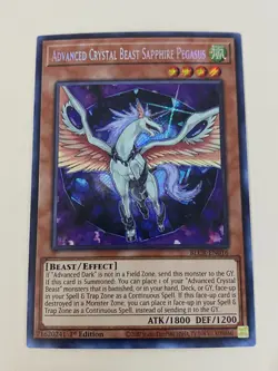 Yugioh Advanced Crystal Beast 7 Cards Sapphire Pegasus Secret Rare - Free Holo - Image 4